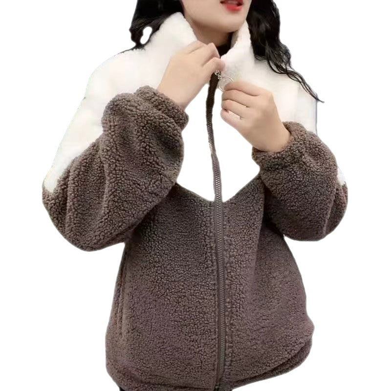 【M-4XL】Jachetă de iarnă fleece, jachetă de bumbac, geacă de bumbac îngroșată din lână de miel, jachetă caldă