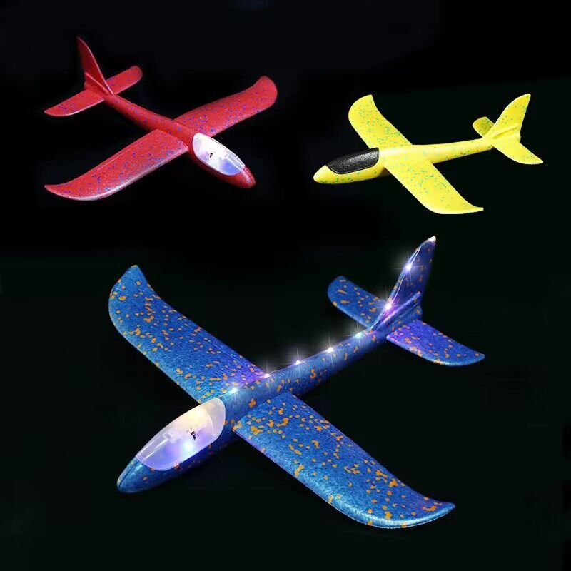 49cm Mare Bubble Airplane Avion cu bule mari Jucării cu emisie de lumină Jucării de aruncare a avionului Model de avion pentru copii Gliders Activități promoționale Cadouri Festival