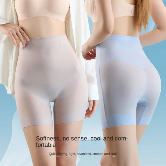 Vara New Belly Pants Ultra-subțire de gheață senzație de gheață fără cusături Butt-Lift lenjerie de corp centura mai mică burtă de contracție puternic Hip Shaping pantaloni de antrenament pentru femei