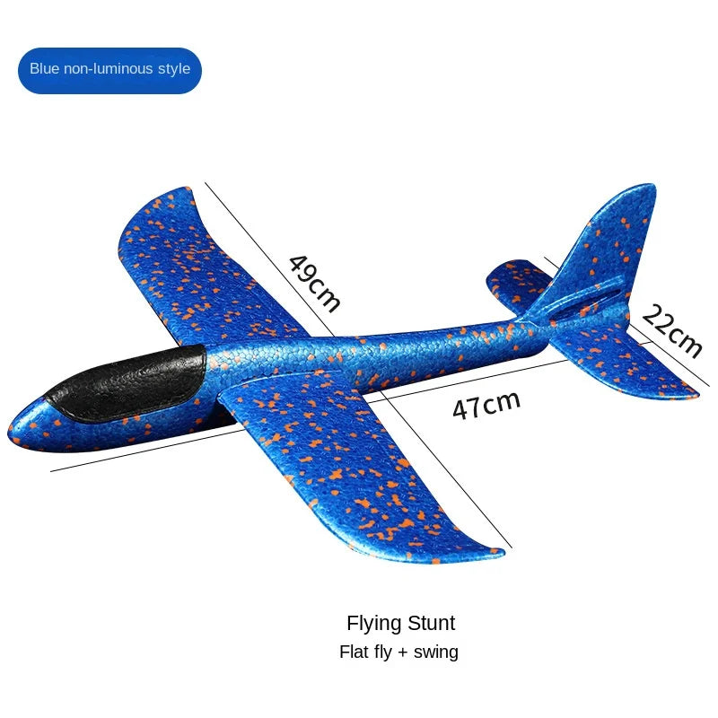 49cm Mare Bubble Airplane Avion cu bule mari Jucării cu emisie de lumină Jucării de aruncare a avionului Model de avion pentru copii Gliders Activități promoționale Cadouri Festival