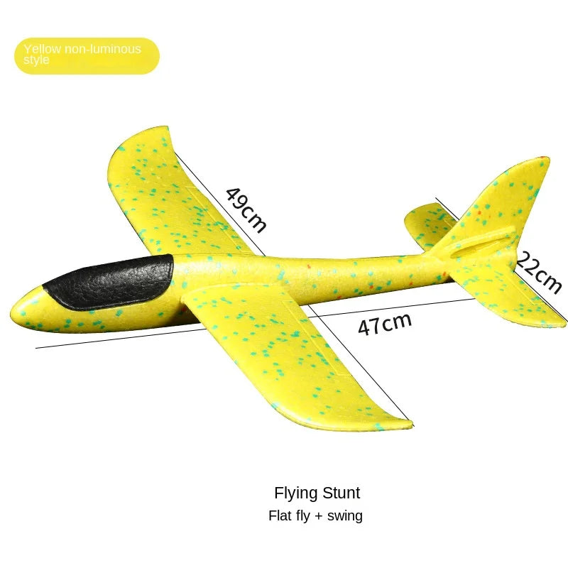 49cm Mare Bubble Airplane Avion cu bule mari Jucării cu emisie de lumină Jucării de aruncare a avionului Model de avion pentru copii Gliders Activități promoționale Cadouri Festival