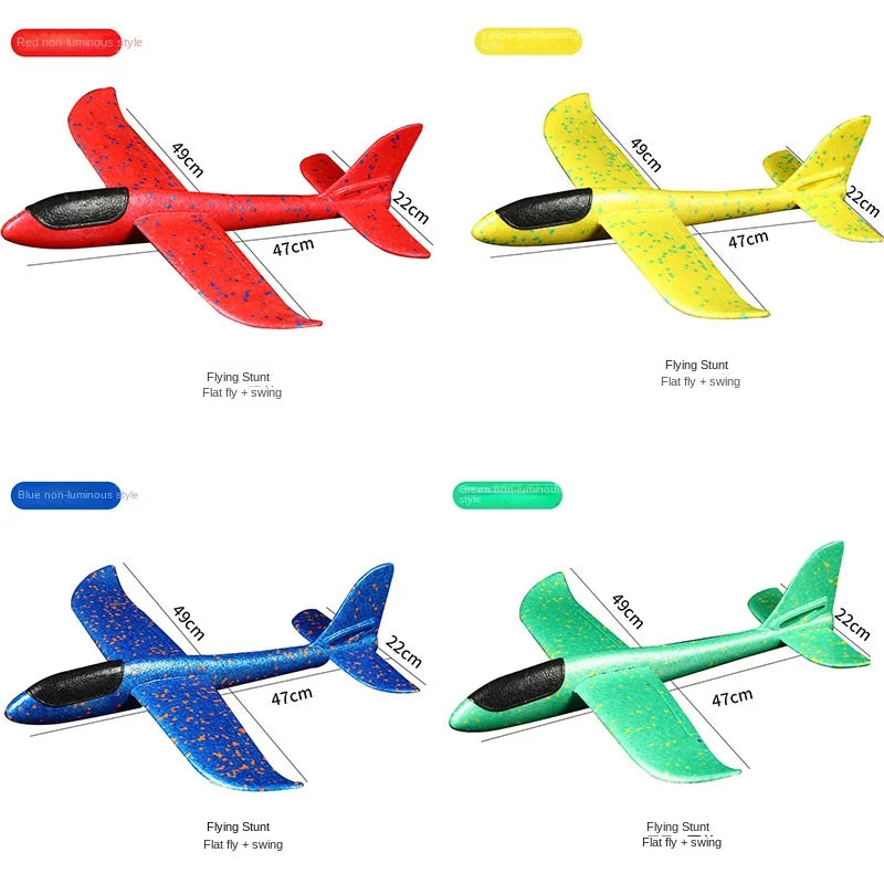 49cm Mare Bubble Airplane Avion cu bule mari Jucării cu emisie de lumină Jucării de aruncare a avionului Model de avion pentru copii Gliders Activități promoționale Cadouri Festival